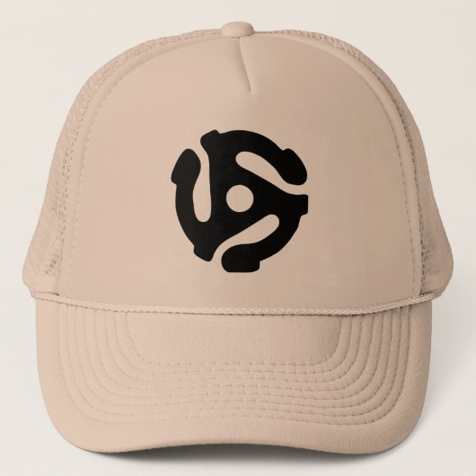 7インチ45 rpmビニールアダプタにスピンドルクモを挿入 キャップ (正面)