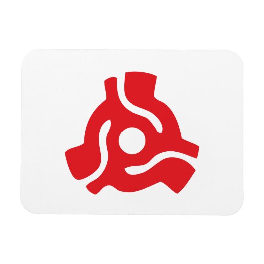 7インチ45 rpmビニールアダプタにスピンドルクモを挿入 マグネット (横)