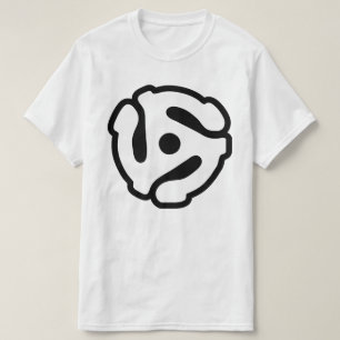 7インチ45 rpmビニールアダプタにスピンドルクモを挿入 tシャツ