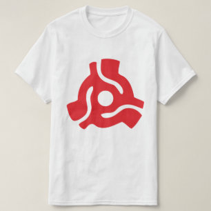 7インチ45 rpmビニールアダプタにスピンドルクモを挿入 tシャツ