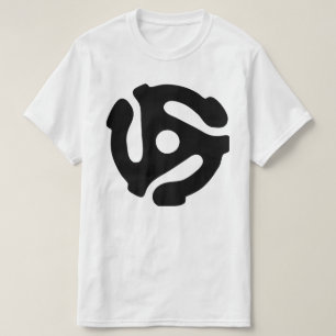 7インチ45 rpmビニールアダプタにスピンドルクモを挿入 tシャツ