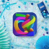 7インチ 角型 紙皿 (パーティー)