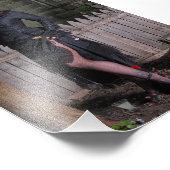 7インチx 5インチのクリッシー子猫の魔女が入る フォトプリント            (角)