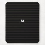 7オプション黒ストライプ線モノグラモダンム マウスパッド<br><div class="desc">この飾黒とグレーのマウスと個人に合わせたモノグラムを使ってコンピュータのマウカスタムスパッドをカスタマイズする。</div>