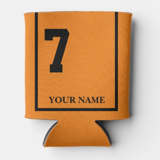 7オレンジとブラックホースサドルブランケットカスタム付 缶クーラー (正面)