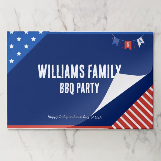 7カスタム月ランチョンマット4日25カウント ペーパーパッド (折り畳み)