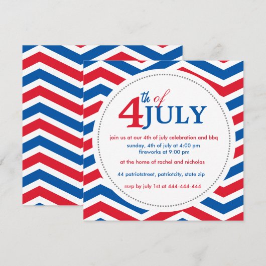 7カスタム月4日 招待状 (正面/裏面)