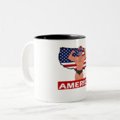 7カスタム月4日Cup🇺🇸 ツートーンマグカップ (正面左)