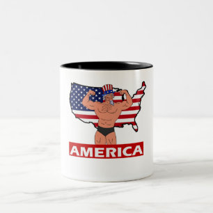 7カスタム月4日Cup🇺🇸 ツートーンマグカップ