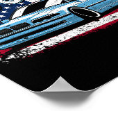 7クリック月のE38 4番目のアメリカレトロ ポスター (角)