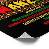 7クワンザお祝いパンアフリカンボの原則 ポスター (角)