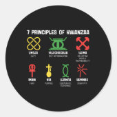 7クワンザハッピークワンザアフリアンマーの原則 ラウンドシール (正面)