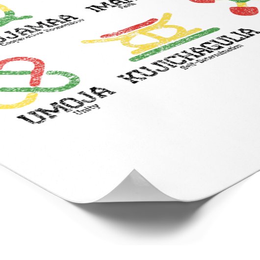 7クワンツァアッヌゾアフリカンアメリカン・ホールの原則 ポスター (角)