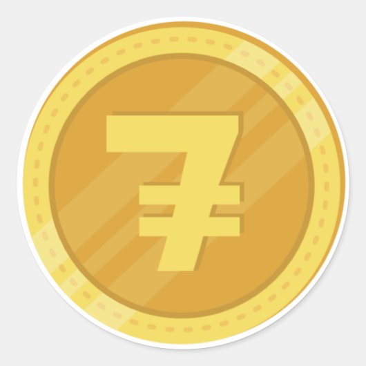 7コインステッカー(ラウンド) ラウンドシール (正面)