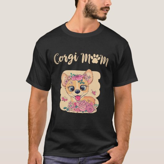7コーギーママコーギー Tシャツ (正面)