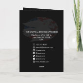 7シンプル月企業の米国国旗のミニマリスト4 箔グリーティングカード (裏面)