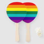 7ストライププライド旗 ハンドファン (正面&裏面)