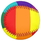 7ストライプレインボーゲイプライド国旗 ソフトボール (正面左)