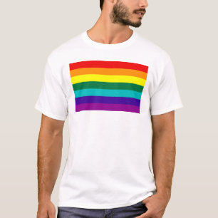 7ストライプレインボーゲイプライド国旗 Tシャツ
