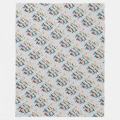 7スワンAスイミングカットアウトステンシルスタイル2 フリースブランケット (正面)