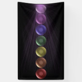 7チャクラの旗 横断幕 (縦)