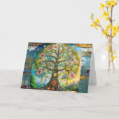 7チャクラの花の木 カード (黄色い花)