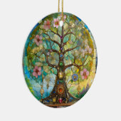 7チャクラの花の木 セラミックオーナメント (右)