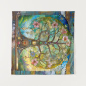 7チャクラの花の木 タペストリー (正面(横))