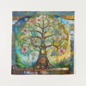 7チャクラの花の木 タペストリー (正面)