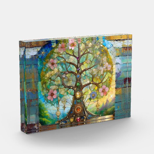 7チャクラの花の木 フォトブロック (左)