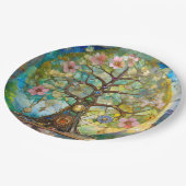 7チャクラの花の木 ペーパープレート (アングル)