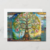 7チャクラの花の木 ポストカード (正面/裏面)
