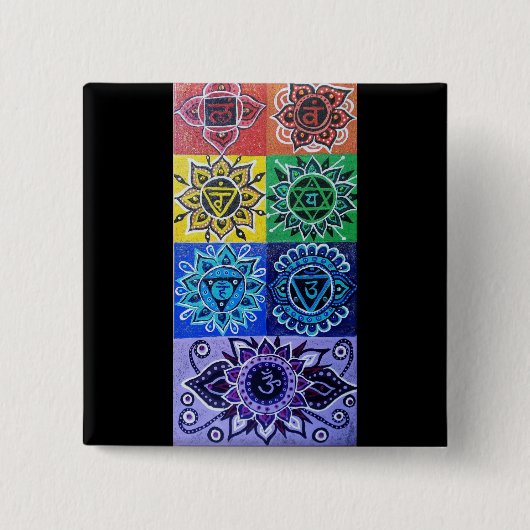 7チャクラボタン 缶バッジ (正面)