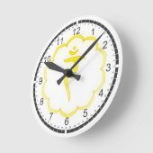 7チャクラマッサージルームクロック ラウンド壁時計 (傾斜)