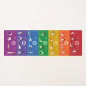 7チャクラヨガポーズヨガマット – 74mc ヨガマット (正面(横))