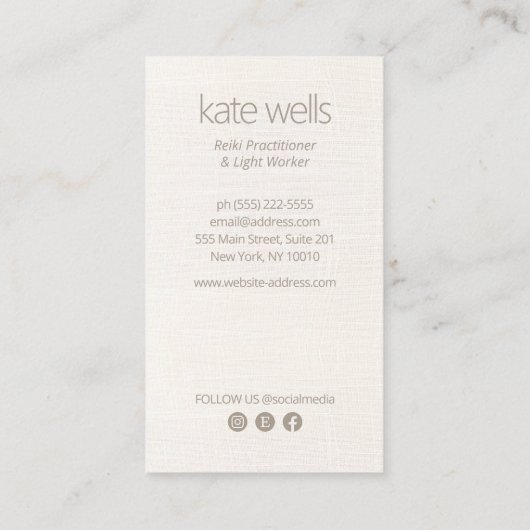 7チャクラヨガ先生 名刺 (裏面)