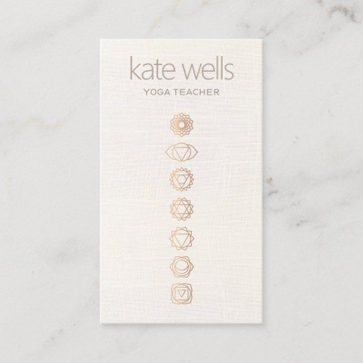 7チャクラヨガ先生 名刺 (正面)