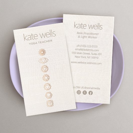 7チャクラヨガ先生 名刺