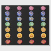 7チャクラ水彩画 ラッピングペーパー (フラット)