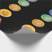 7チャクラ水彩画 ラッピングペーパー (角)