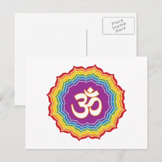 7チャクラ色 ポストカード (正面/裏面)
