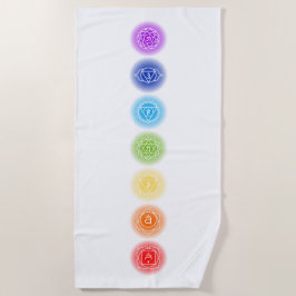 7チャクラ記号 ビーチタオル