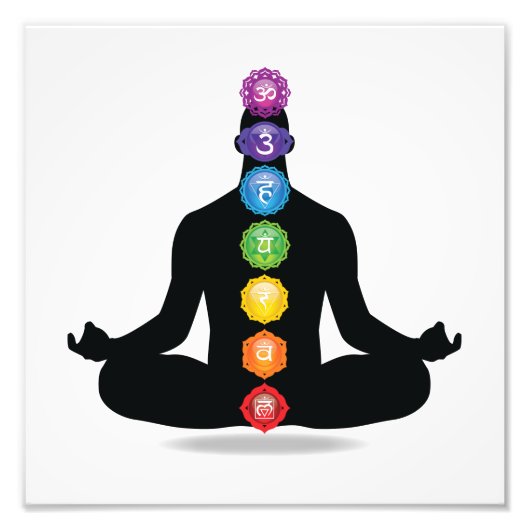 7チャクラ雄シルエット フォトプリント            (正面)