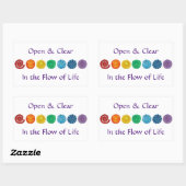 7チャクラ#1レインボーカラー 長方形シール (シート)