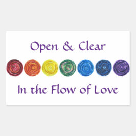 7チャクラ#2レインボーカラー 長方形シール