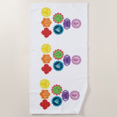 7チャクラ、sクンダリーニヨガ、チャクラヨガビーチタオル ビーチタオル (正面)