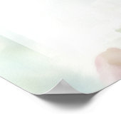 7テーブルピンクローズ結婚のシーティングチャート ポスター (角)