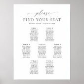 7テーブル席の座席表を見つけなさい ポスター (正面)