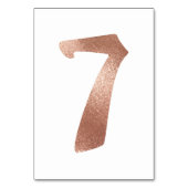 7テーブル番号白色メタリックピンクローズ金ゴールド テーブルナンバー (裏面)