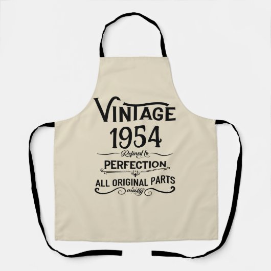 7パーソナライズされたヴィンテージ70歳の誕生日パーティー エプロン (正面)